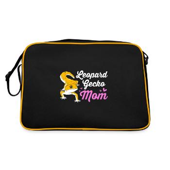 Leopard Gecko - Retro Bag - black/gold - Back