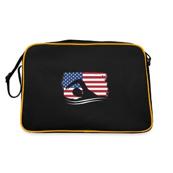 Swimming Swimmers Swimming Pool Swimming Instructors - Retro Bag - black/gold - Back