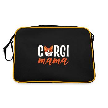 Corgi - Retro Tasche - Schwarz/Gold - Hinten