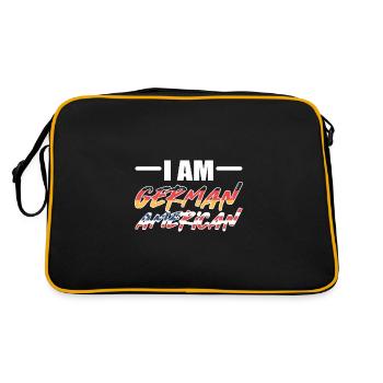 Américain Allemand - Sac Retro - noir/or - Dos