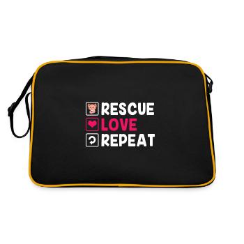 Sauvetage des animaux Droits des animaux Refuge pour animaux de sauvetage des animaux - Sac Retro - noir/or - Dos