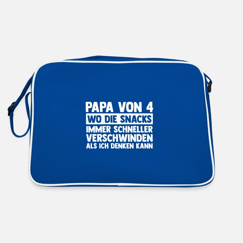 Papa Von 4 Kindern Retro Tasche