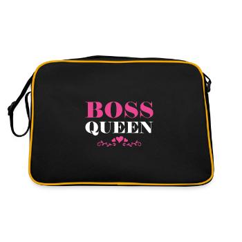 Boss Queen Lady Ladies Cadeau - Sac Retro - noir/or - Dos