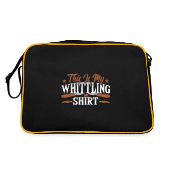 Holzschnitzerei, Schnitzausrüstung, Schnitzereien, - Retro Tasche - Schwarz/Gold - Hinten