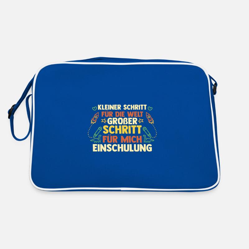 Kita sortants entrant à l'école écolier commençant l'école Sac Retro