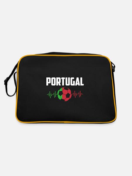 Portugal - Retro Tasche - Schwarz/Gold - Hinten
