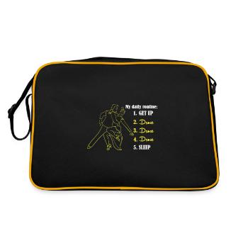 Walzer Paartanz - Retro Tasche - Schwarz/Gold - Hinten