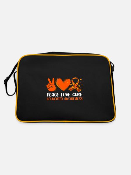 Leukemia Awareness - Retro Bag - black/gold - Back