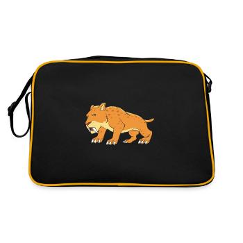 Tigre à dents de sabre - Sac Retro - noir/or - Dos