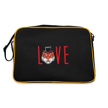 Sabre-toothed tiger - Retro Bag - black/gold - Back