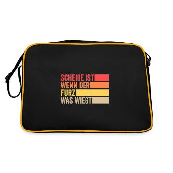 Shit Is When The Fart Weighs What - Retro Bag - black/gold - Back