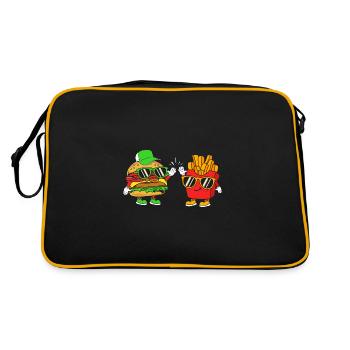Burger au fromage - Sac Retro - noir/or - Dos