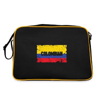 Kolumbien - Retro Tasche - Schwarz/Gold - Hinten