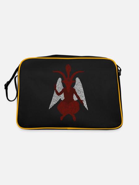 BAPHOMET - Retro Tasche - Schwarz/Gold - Hinten