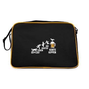 Neatly tipping one behind the edge - Retro Bag - black/gold - Back