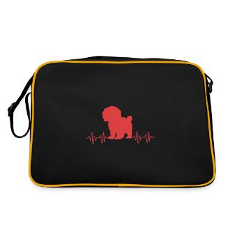 Goldendoodle - Retro Tasche - Schwarz/Gold - Hinten