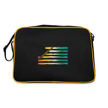 Flute player - Retro Bag - black/gold - Back