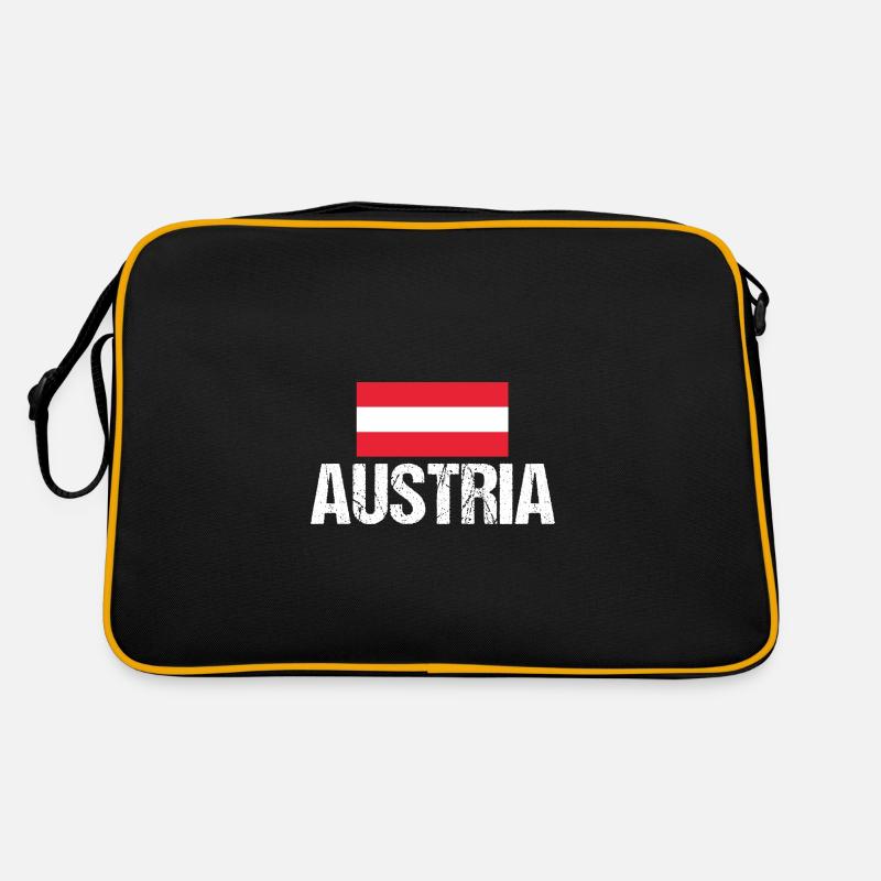 Österreicher Österreich - Retro Tasche - Schwarz/Gold