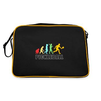 Pickleball Pickleball Pickleball - Retro Tasche - Schwarz/Gold - Hinten