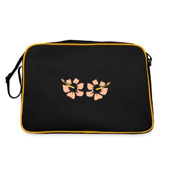 Fleur Pastel Fleurs Pastel Fleurs Hibiscus - Sac Retro - noir/or - Dos