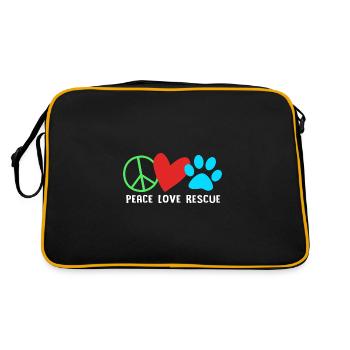 Sauvetage des animaux Droits des animaux Refuge pour animaux de sauvetage des animaux - Sac Retro - noir/or - Dos