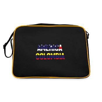 Kolumbien - Retro Tasche - Schwarz/Gold - Hinten