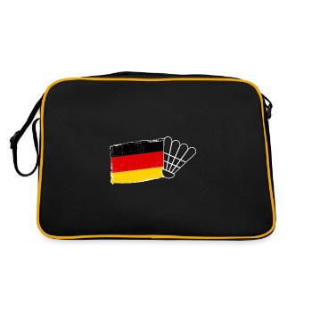 Badminton Drapeau allemand Badminton - Sac Retro - noir/or - Dos