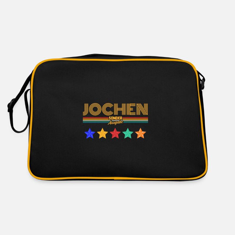 Jochen - Retro Tasche - Schwarz/Gold