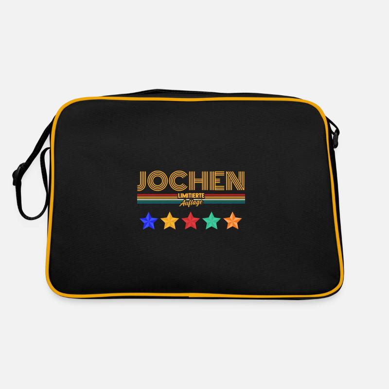 Jochen - Retro Tasche - Schwarz/Gold