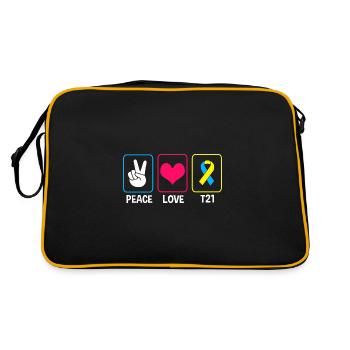 Down syndrome - Retro Bag - black/gold - Back