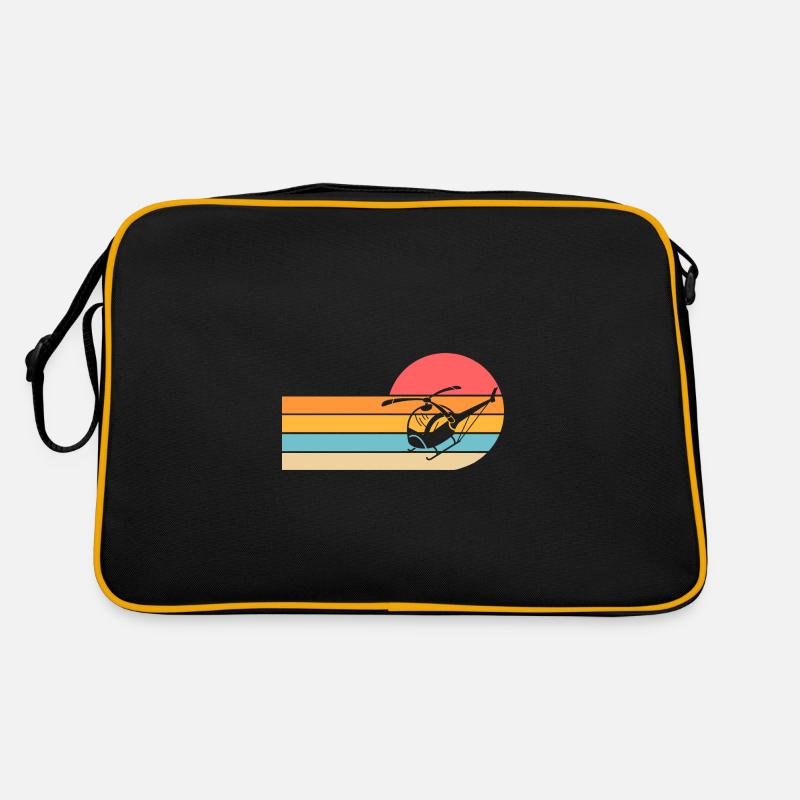 Pilote Hélicoptère Hélicoptère Sac Retro