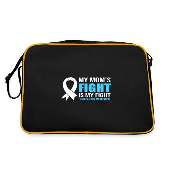 Lung Cancer Survivor Lung Mom Mom - Retro Bag - black/gold - Back