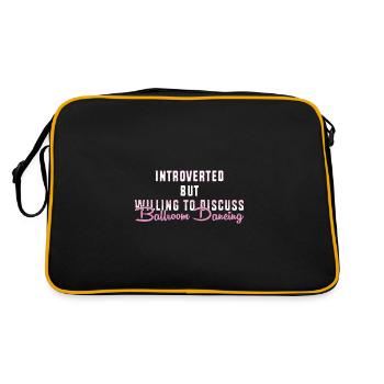 Walzer Paartanz - Retro Tasche - Schwarz/Gold - Hinten