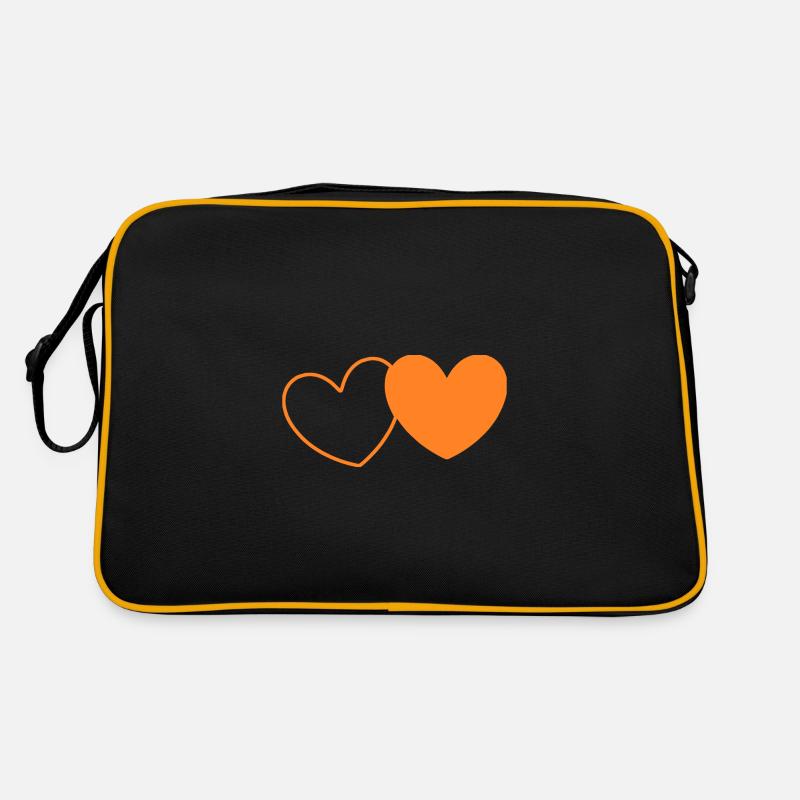 Valentine's Day Heart Orange Retro Bag