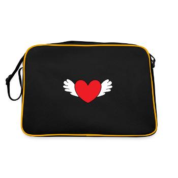 Saint-Valentin cœur rouge, st.valentin - Sac Retro - noir/or - Dos