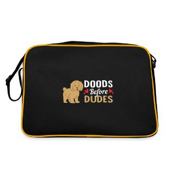 Goldendoodle - Retro Tasche - Schwarz/Gold - Hinten