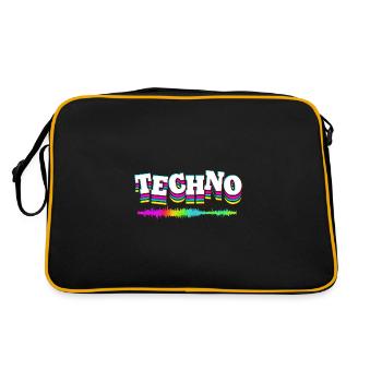 Rave Raver Musique techno Techno basse Table de mixage - Sac Retro - noir/or - Dos