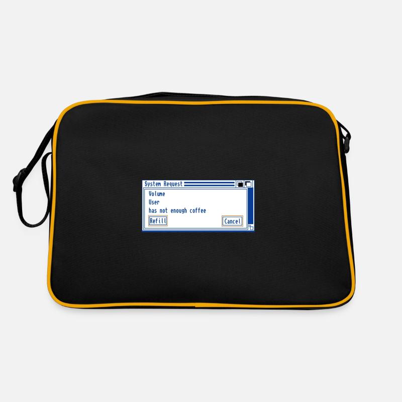 Kaffee Checkbox System Request - Retro Tasche - Schwarz/Gold