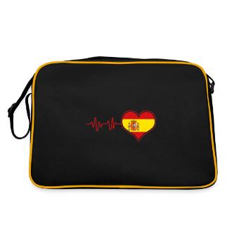 Spanien Spanisch - Retro Tasche - Schwarz/Gold - Hinten