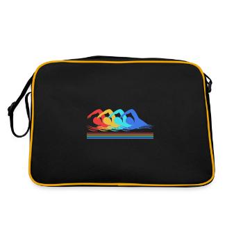 Swimming Swimmers Swimming Pool Swimming Instructors - Retro Bag - black/gold - Back