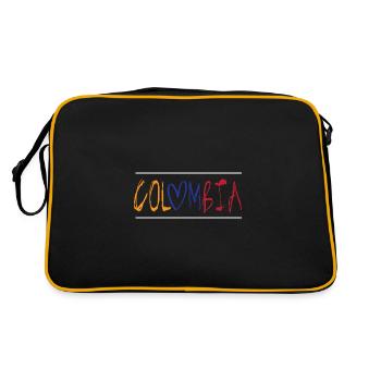 Kolumbien - Retro Tasche - Schwarz/Gold - Hinten