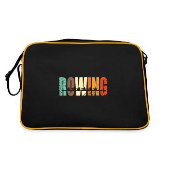 Rowing Team Rowing Rowing Rowing Boat Rowers - Retro Bag - black/gold - Back