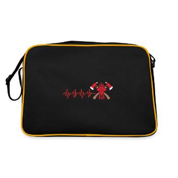 Firefighter Fire Brigade - Retro Bag - black/gold - Back