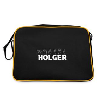 Langue des signes Holger - Sac Retro - noir/or - Dos