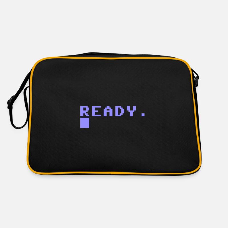 Ready mit Cursor - Retro Tasche - Schwarz/Gold