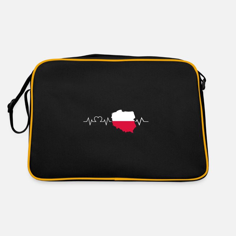 Pole Herzschlag Polen Retro Tasche