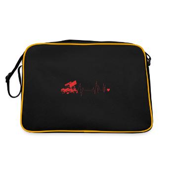Dirt Track Racing - Retro Tasche - Schwarz/Gold - Hinten