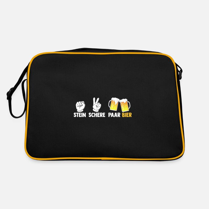 Pierre Ciseaux Couple Bière Sac Retro