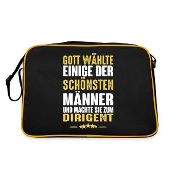 Dirigent - Retro Tasche - Schwarz/Gold - Hinten