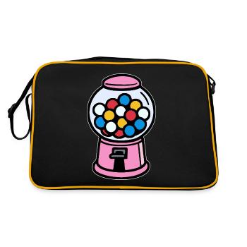 Pink Retro Chewing Gum Machine - Retro Bag - black/gold - Back